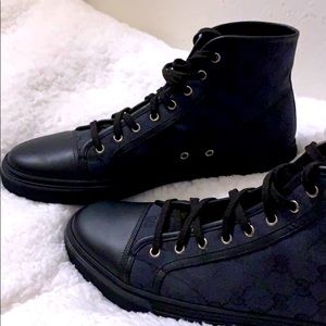 Gucci Men’s Hightop Fabric Sneakers - Size 11